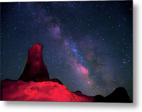 Tranquility Metal Print featuring the photograph Alabama Hills Tower And Milky Way by Bill Wight Ca