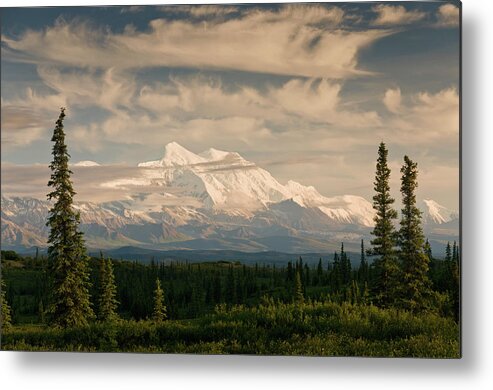 Scenics Metal Print featuring the photograph Alaska Range With Mt Foraker by John Elk