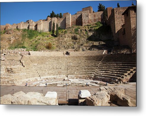 Steps Metal Print featuring the photograph Alcazaba And The Amphitheatre by Peter Zoeller / Design Pics