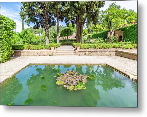 Alhambra Metal Print featuring the photograph Alhambra Pool by Douglas Wielfaert