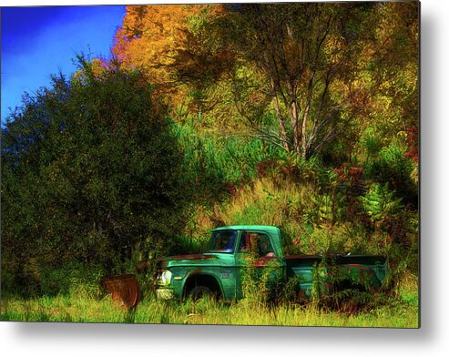 Autumn Foliage New England Metal Print featuring the photograph Alone and Forgotten by Jeff Folger