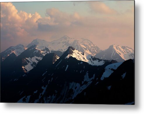 Dawn Metal Print featuring the photograph Alps In Sunset Scenery by Lucynakoch