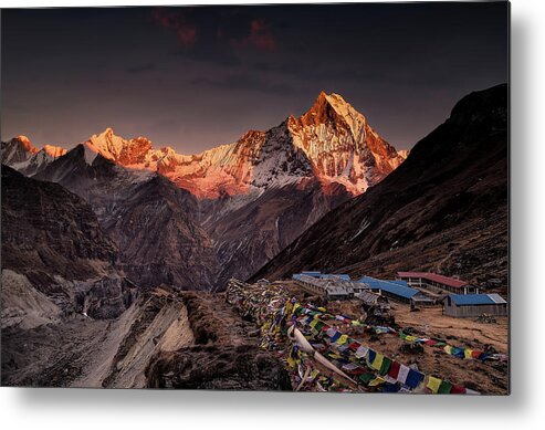 Annapurna Metal Print featuring the photograph Annapurna Base Camp by Richard Le Manz