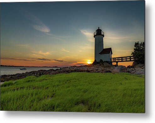 Lighthouse Metal Print featuring the photograph Annisquam Lighthouse Grass by Tim Kirchoff
