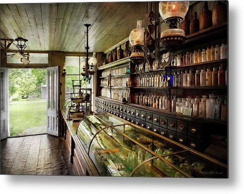 Pharmacist Metal Print featuring the photograph Apothecary - The compounder by Mike Savad