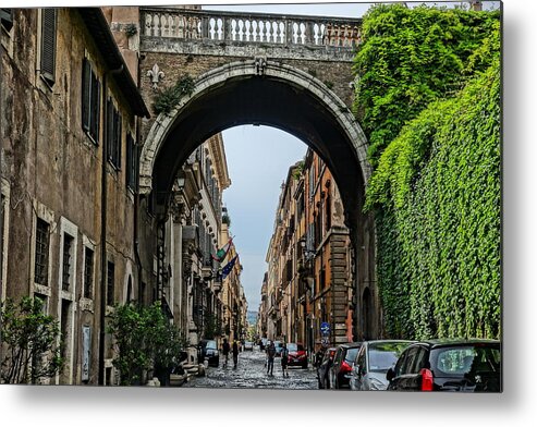 Via Metal Print featuring the photograph Arch on Via Giulia by Patricia Caron