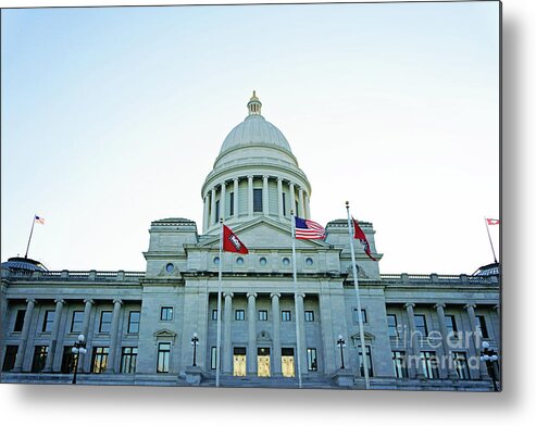 Arkansas Metal Print featuring the photograph Arkansas Capital Building by Scott Pellegrin