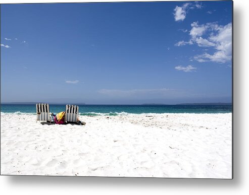 Water's Edge Metal Print featuring the photograph At The Beach by Felixr