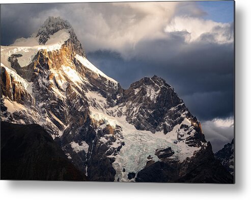 Mountainsummit Metal Print featuring the photograph At The Summit by Carmenvillar