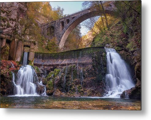 Europe Metal Print featuring the photograph At The Vintgar Gorge by Elias Pentikis