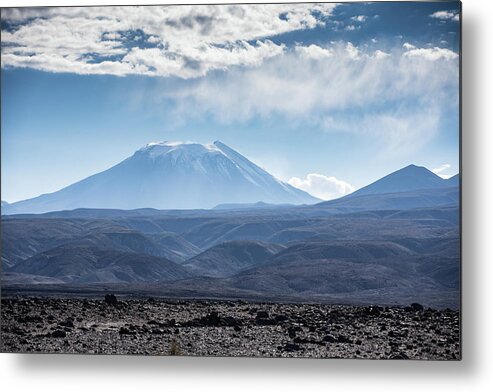 Atacama Metal Print featuring the photograph Atacama Volcano by Mark Hunter