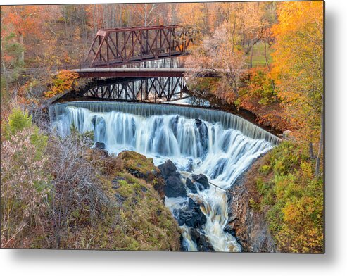 Norwich Metal Print featuring the photograph Autumn at Indian Leap by Veterans Aerial Media LLC