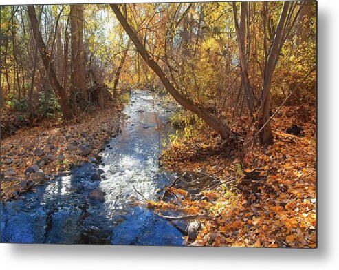 Landscape Metal Print featuring the photograph Autumn Powers Creek by Allan Van Gasbeck