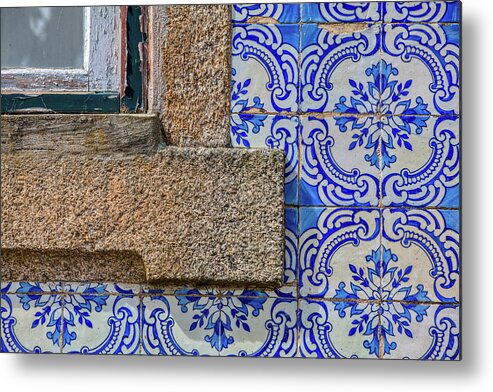 Arabic Metal Print featuring the photograph Azulejo Tile of Portugal by David Letts