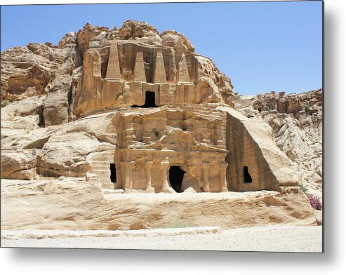 Tranquility Metal Print featuring the photograph Bab Al-siq Triclinium by Veronique Lee