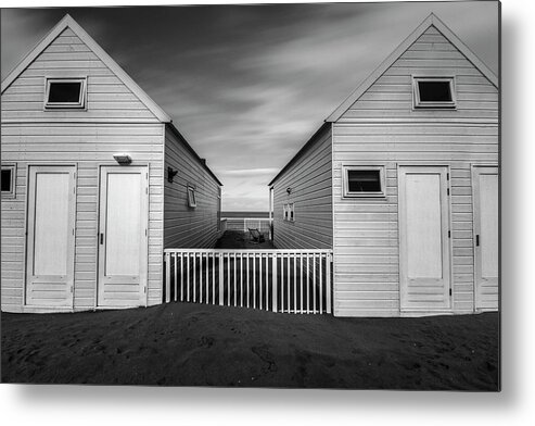 Sea Metal Print featuring the photograph Beach Houses by Harm Poelman