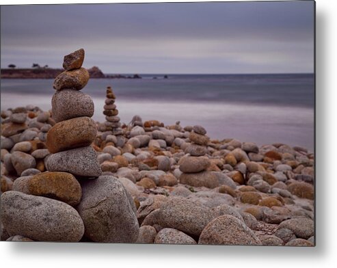 Tranquility Metal Print featuring the photograph Beach Pebble Art by Www.udaibhaskar.com