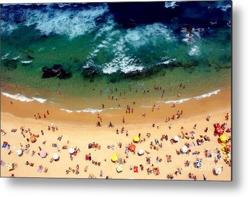 Green Metal Print featuring the photograph Beach Smile by Vinicius Tupinamba