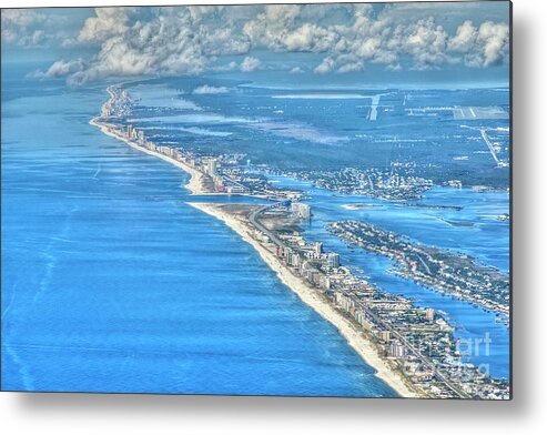Gulf Shores Metal Print featuring the photograph BeachMiles-5137-tonemapped by Gulf Coast Aerials -