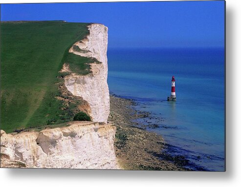 Water's Edge Metal Print featuring the photograph Beachy Head, East Sussex by Design Pics/bilderbuch