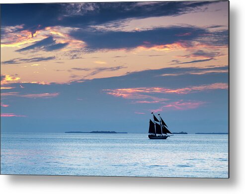 Scenics Metal Print featuring the photograph Beautiful Sunset Sailing In Key West by Ricardoreitmeyer