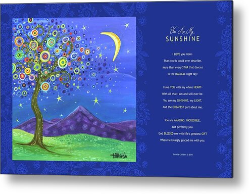 Tree Metal Print featuring the digital art Believe in Your Dreams - Poetry by Tanielle Childers