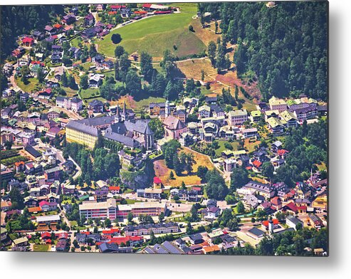 Berchtesgadener Land Metal Print featuring the photograph Berchtesgadener Land. Town of Berchtesgaden and Alpine landscape by Brch Photography
