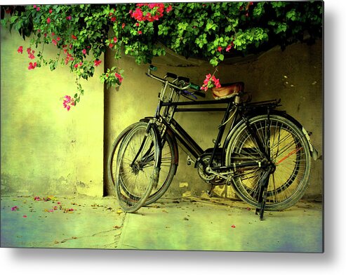Tranquility Metal Print featuring the photograph Bicycles by Atul Tater