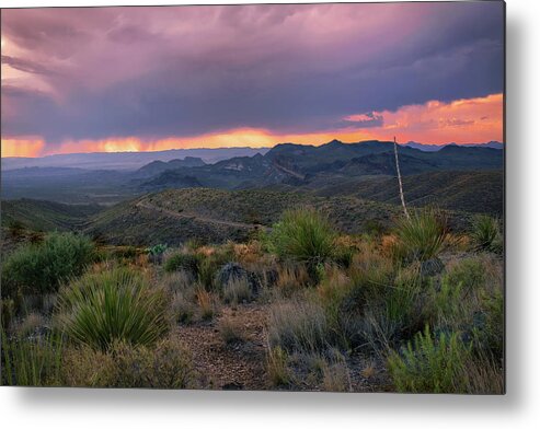 Big Bend Metal Print featuring the photograph Texas Big bend Stormy Late Afternoon by Harriet Feagin