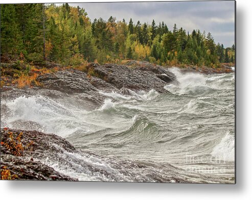 Big Waves Metal Print featuring the photograph Big Waves in Autumn by Susan Rydberg