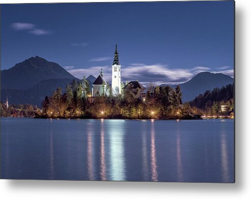 Europe Metal Print featuring the photograph Blue Bled by Elias Pentikis