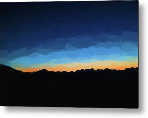 Glacier National Park Metal Print featuring the photograph Blue Sunset Glacier National Park 101 by Rich Franco