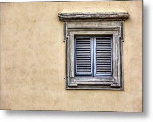 Window Metal Print featuring the photograph Blue Window of Florence by David Letts