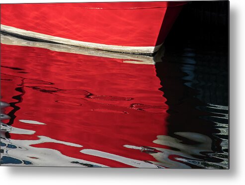 Boat Metal Print featuring the photograph Boat reflections by Mike Santis