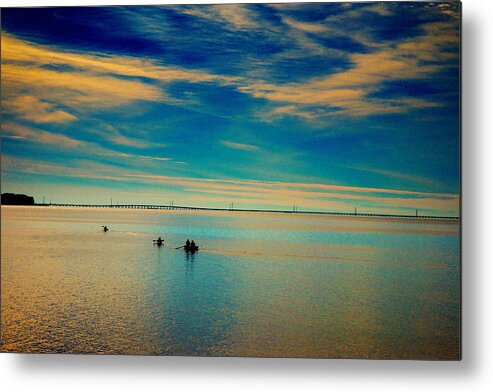 Boaters On The Sound Prints Metal Print featuring the photograph Boaters On The Sound by John Harding