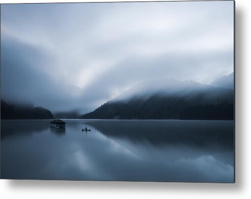 Boathouse Metal Print featuring the photograph Boathouse by Uschi Hermann