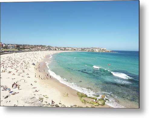 People Metal Print featuring the photograph Bondi Beach In Sydney Australia by Bingopixel