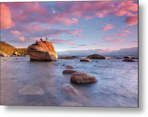 Tranquility Metal Print featuring the photograph Bonsai Rock, Lake Tahoe by Ropelato Photography; Earthscapes