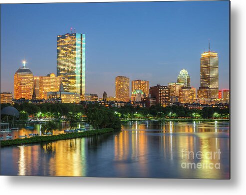 Clarence Holmes Metal Print featuring the photograph Boston Night Skyline II by Clarence Holmes