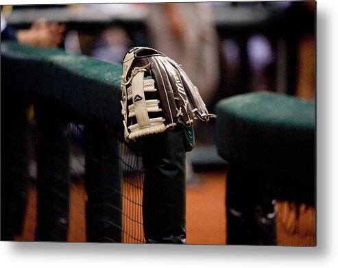 American League Baseball Metal Print featuring the photograph Boston Red Sox V Tampa Bay Rays by Ronald C. Modra/sports Imagery
