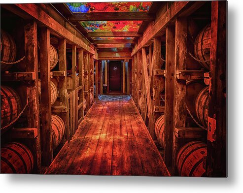Bourbon Metal Print featuring the photograph Bourbon Under Glass by Susan Rissi Tregoning
