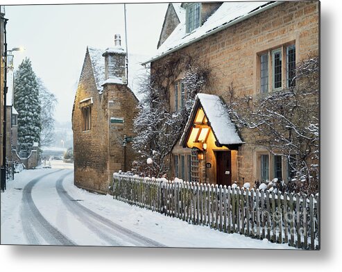 Bourton On The Water Metal Print featuring the photograph Bourton in the Winter by Tim Gainey