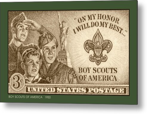 Post Office Metal Print featuring the digital art Boy Scouts 1950 by Greg Joens