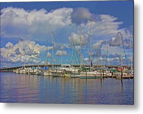 Downtown Bradenton Metal Print featuring the photograph Bradenton Waterfront Marina by HH Photography of Florida