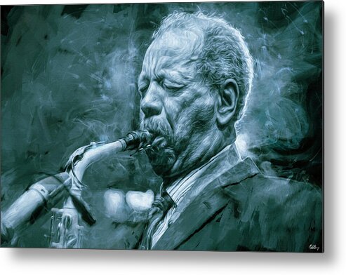 Ornette Coleman Metal Print featuring the mixed media Broadway Blues, Ornette Coleman by Mal Bray
