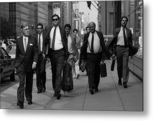 Wallstreet Metal Print featuring the photograph Broker Gang (from The Series "manly") by Dieter Matthes