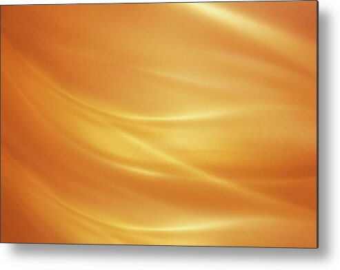 Curve Metal Print featuring the photograph Brushed Gold by Georgepeters