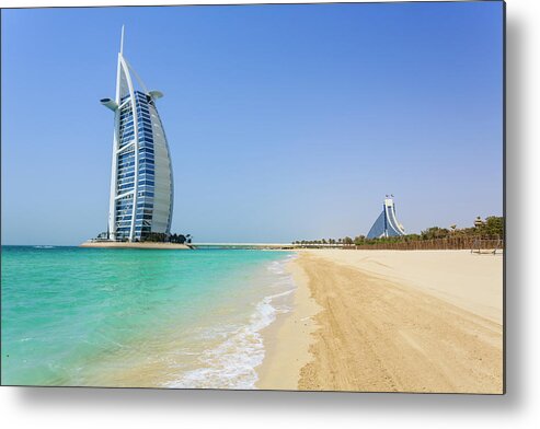 Water's Edge Metal Print featuring the photograph Burj Al Arab, Dubai by Fraser Hall