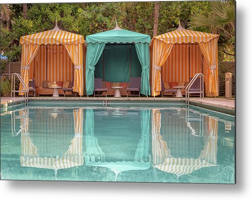 Cabana Metal Print featuring the photograph Cabanas by Alison Frank