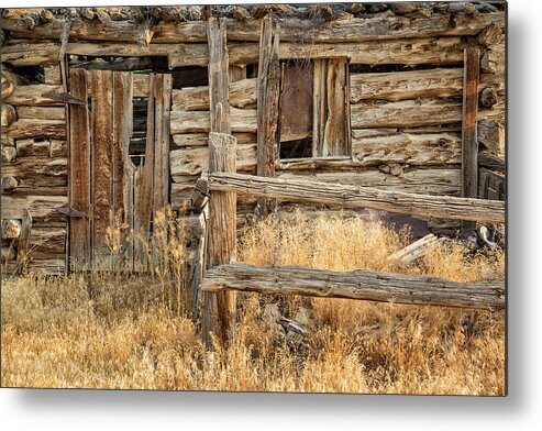 Log Cabin Metal Print featuring the photograph Cabin Entry by Denise Bush